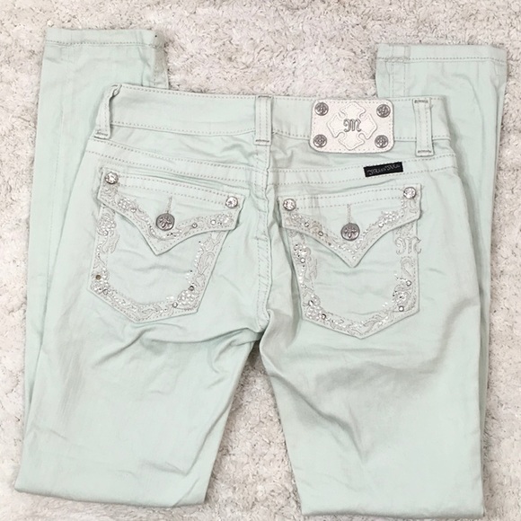 Miss Me mint green skinny jeans - Picture 3 of 8